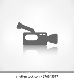 Video camera icon. Media symbol.