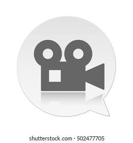 Video camera icon. Media symbol. Flat design.