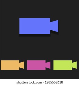 video camera icon in multi color. Simple glyph vector of Ban set for UI and UX, website or mobile application on white background