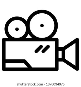 video camera icon on a white background in EPS format