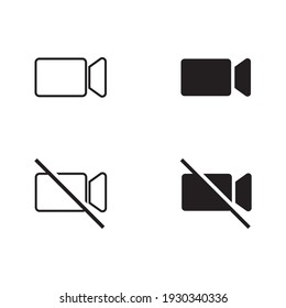Videokamera-Symbol auf weißem Hintergrund