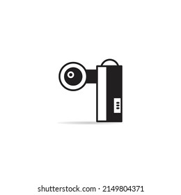 video camera icon on white background