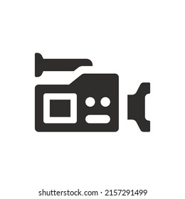 Video camera icon on white background