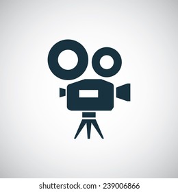 video camera icon on white background 