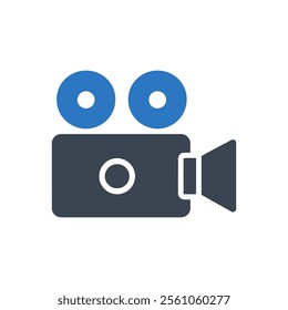 Video Camera Icon On White Background
