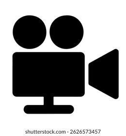 Video Icono de la cámara en el Vector de fondo blanco
Vector icono de película