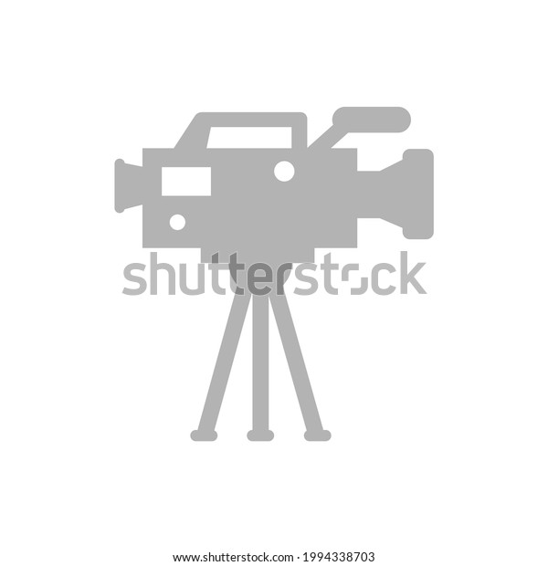 video camera icon on a white background,
vector illustration