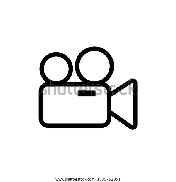 video camera icon on a white background,
vector illustration