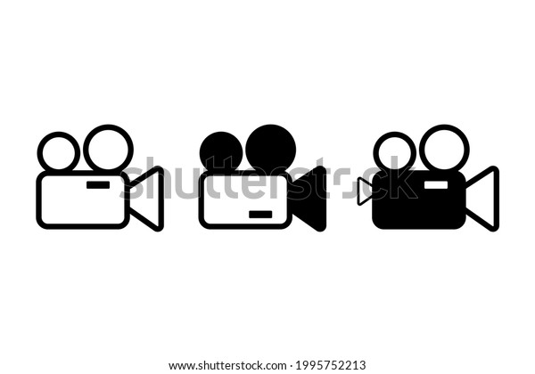 video camera icon on a white background,\
vector illustration