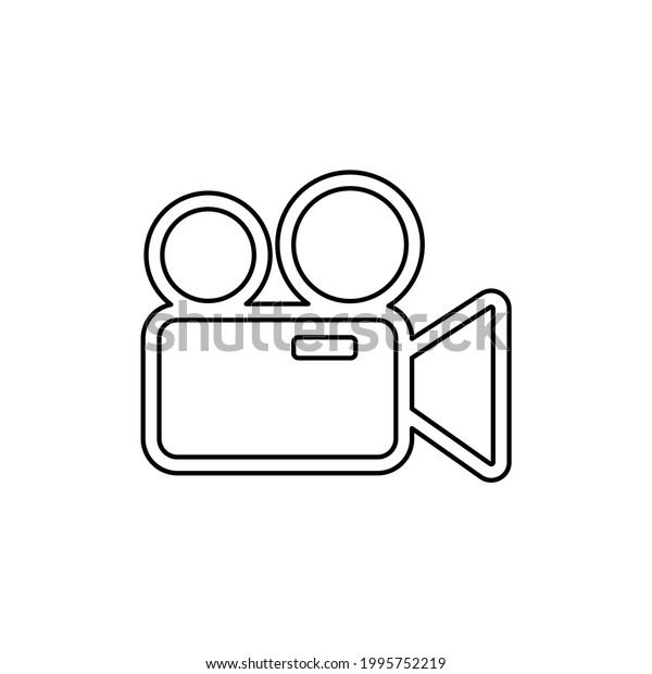 video camera icon on a white background,\
vector illustration