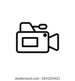 Video camera icon outline set sign