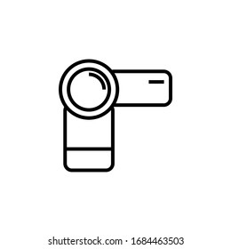 Video camera icon with outline style vector for your web design, logo, UI. illustration