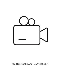 Video camera icon Outline vector line symbol