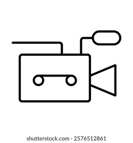 video camera icon Outline vector for web ui