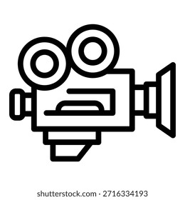 Video Icono de la cámara. Video Icono del Vector de la cámara para el Diseño web aislado en el fondo blanco