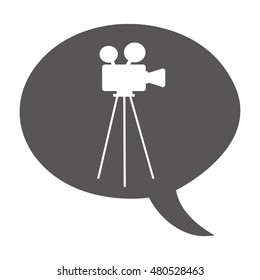 video camera icon over white background, vector illustration, eps10
