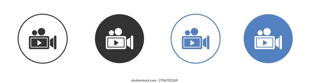 Video camera icon pictogram for your web site design, logo