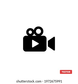Video camera icon. Video recorder icon symbol. Vector illustration