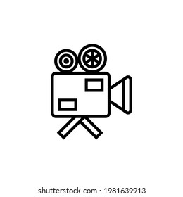 Videokamera-Symbol. Videosymbol. Videoaufzeichnung Kann für Werbe- und Kreativzwecke verwendet werden. Vektor EPS10.