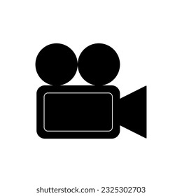 Icono de cámara de vídeo. Símbolo de grabación.