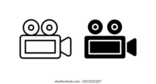Video Conjunto de iconos de cámara para concepto y Diseño web móvil. Ilustración vectorial