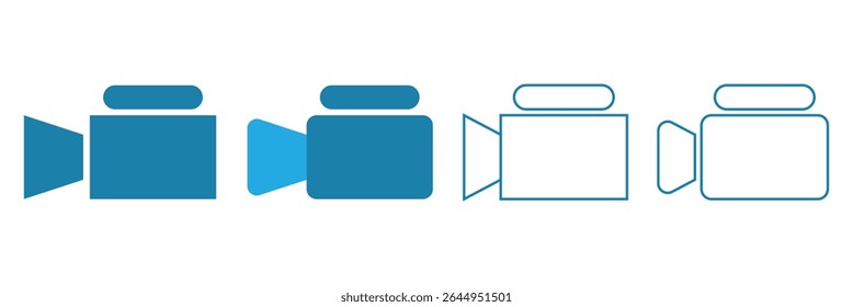 video camera icon set. video camera vector illustration