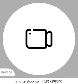 Video camera icon sign vector. Symbol, logo illustration for web and mobile.