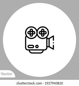 Video Camera Icon Sign Vector,Symbol, Logo Illustration For Web And Mobile