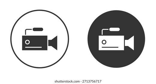 Videokamera-Symbolzeichenpaket. Vektorsymbole für grafische Designs