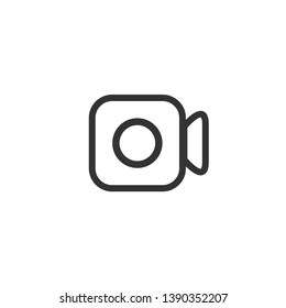 Video camera icon in simple design. Vector illustration