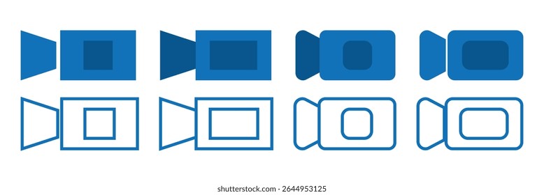 video camera icon for streaming , facetime icons video call symbol