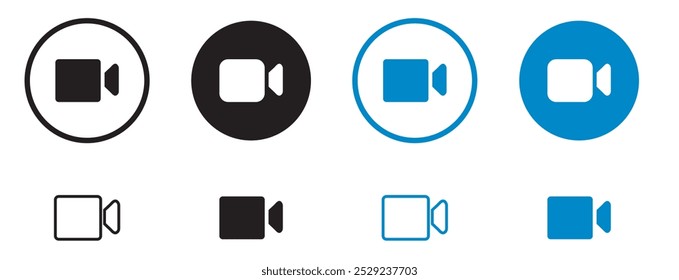 video camera icon for streaming.facetime icons video call symbol vector illustration