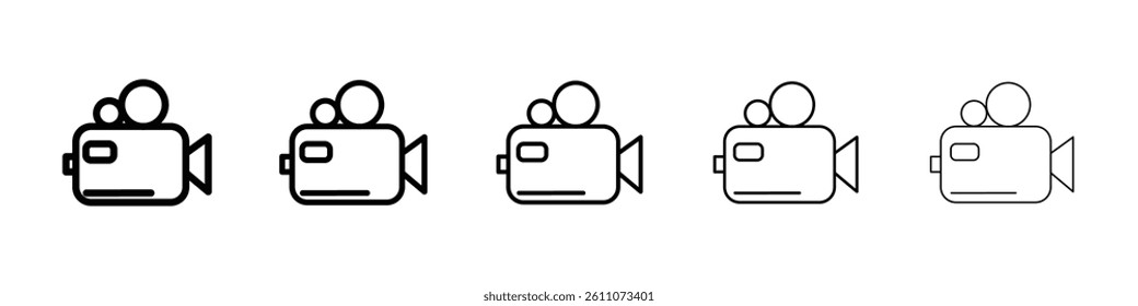 Video camera icon Symbol mark in Outline style