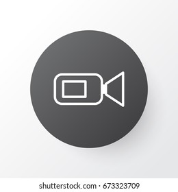 Video Camera Icon Symbol. Premium Quality Isolated Camcorder Element In Trendy Style. Video Camera Icon Symbol. Premium Quality Isolated Camcorder Element In Trendy Style.