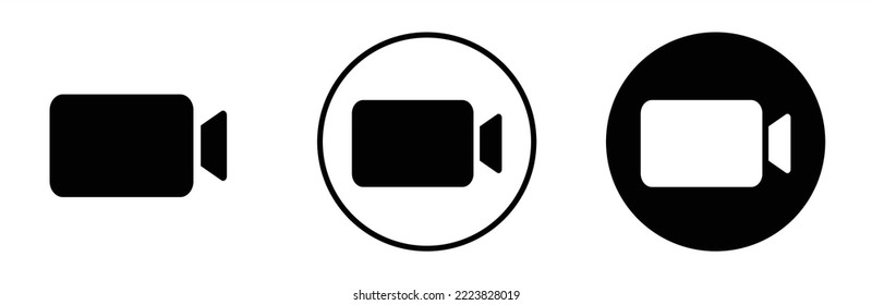 video camera icon. video camera symbol icon set. Video camera sign. Vector illustration.