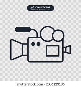 plantilla de símbolo de icono de cámara de vídeo para el logotipo de colección de diseño gráfico y web ilustración vectorial