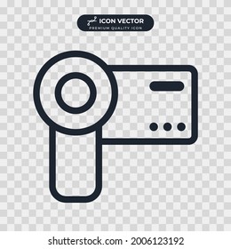 video camera icon symbol template for graphic and web design collection logo vector illustration