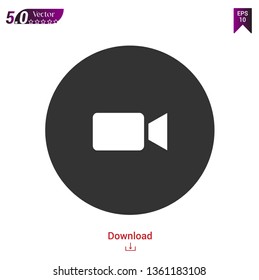video camera icon symbol vector illustration on white background