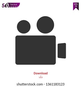 video camera icon symbol vector illustration on white background