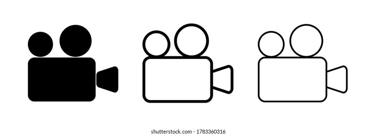 Videokamera-Symbol . Kamerasymbol , Vektorgrafik des Kamerasymbol.