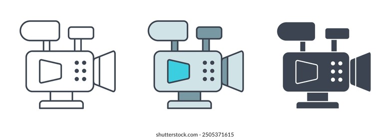 Video Camera icon symbol vector illustration isolated on white background