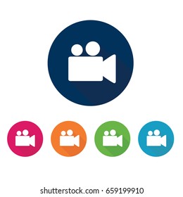 Video camera icon. Technology symbol.