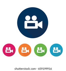 Video camera icon. Technology symbol.