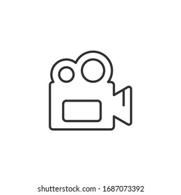 video camera icon template color editable. video camera symbol vector sign isolated on white background.