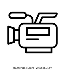 Video camera icon in thin line style. Vector illustration graphic design