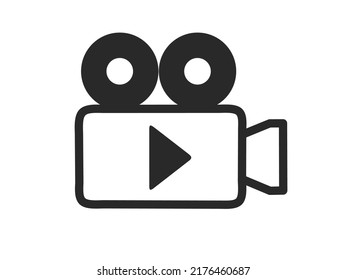 video camera icon with trendy design