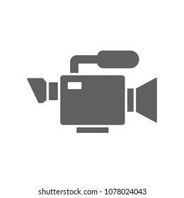 Video camera icon in trendy flat style isolated on white background. Symbol for your web site design, logo, app, UI. Vector illustration, EPS