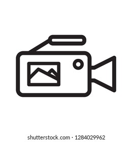 video camera icon in trendy flat design 