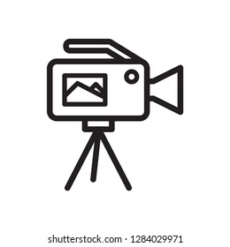 video camera icon in trendy flat design 