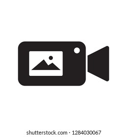 video camera icon in trendy flat design 